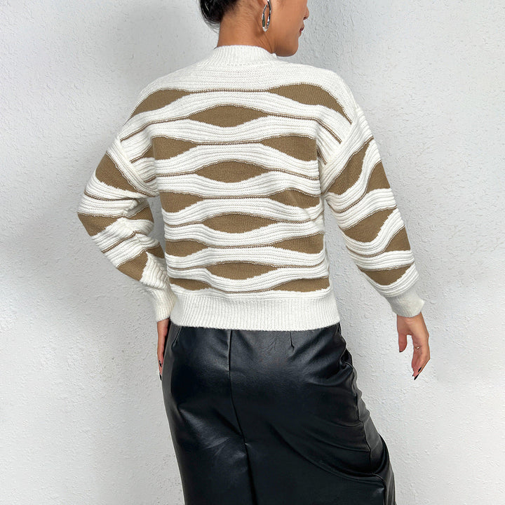AUZORA – Striped Knit Sweater