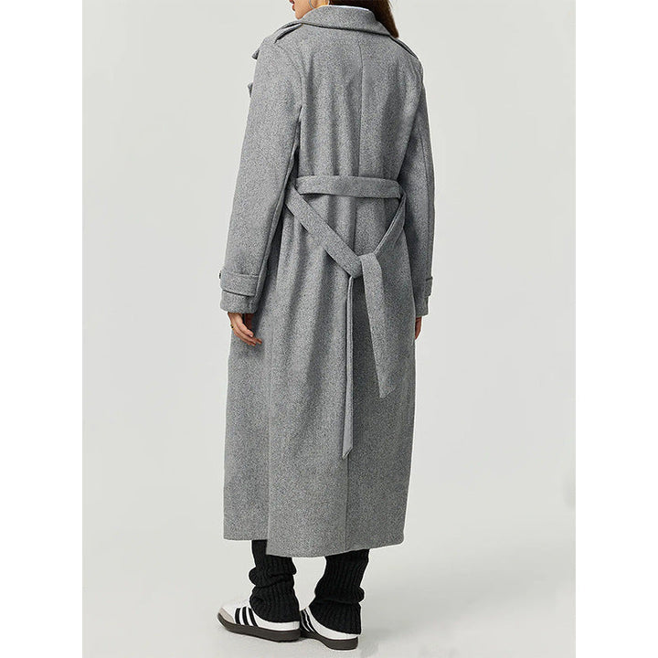 ALINAY – Long Double-Breasted Wool Coat