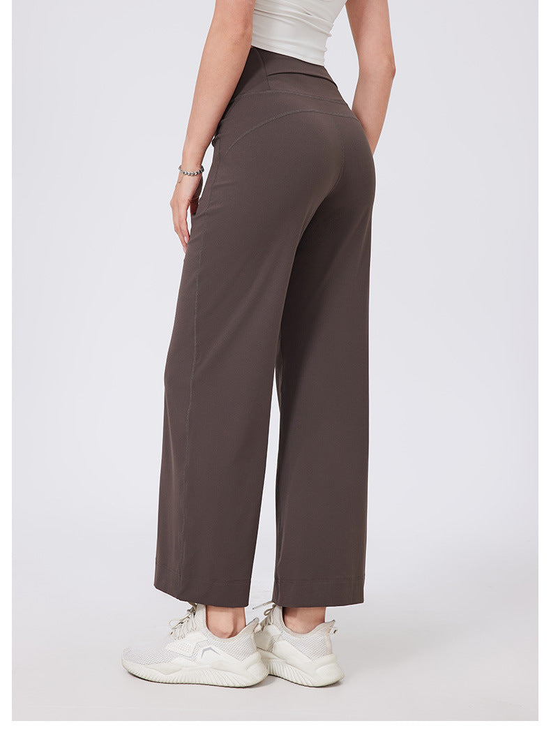 SDEL - High-Waist Wide-Leg Stretch Pants