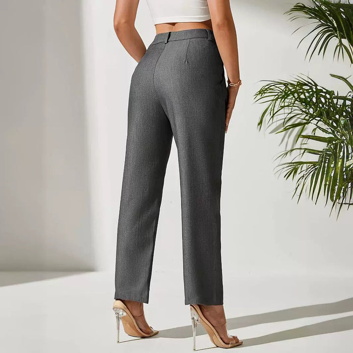 LACHLAN – High-Waist Straight-Leg Pants