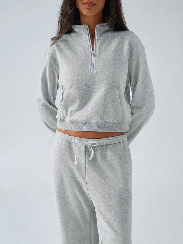RAINEE - Women’s Two-Piece Half-Zip Hoodie Sweat Set