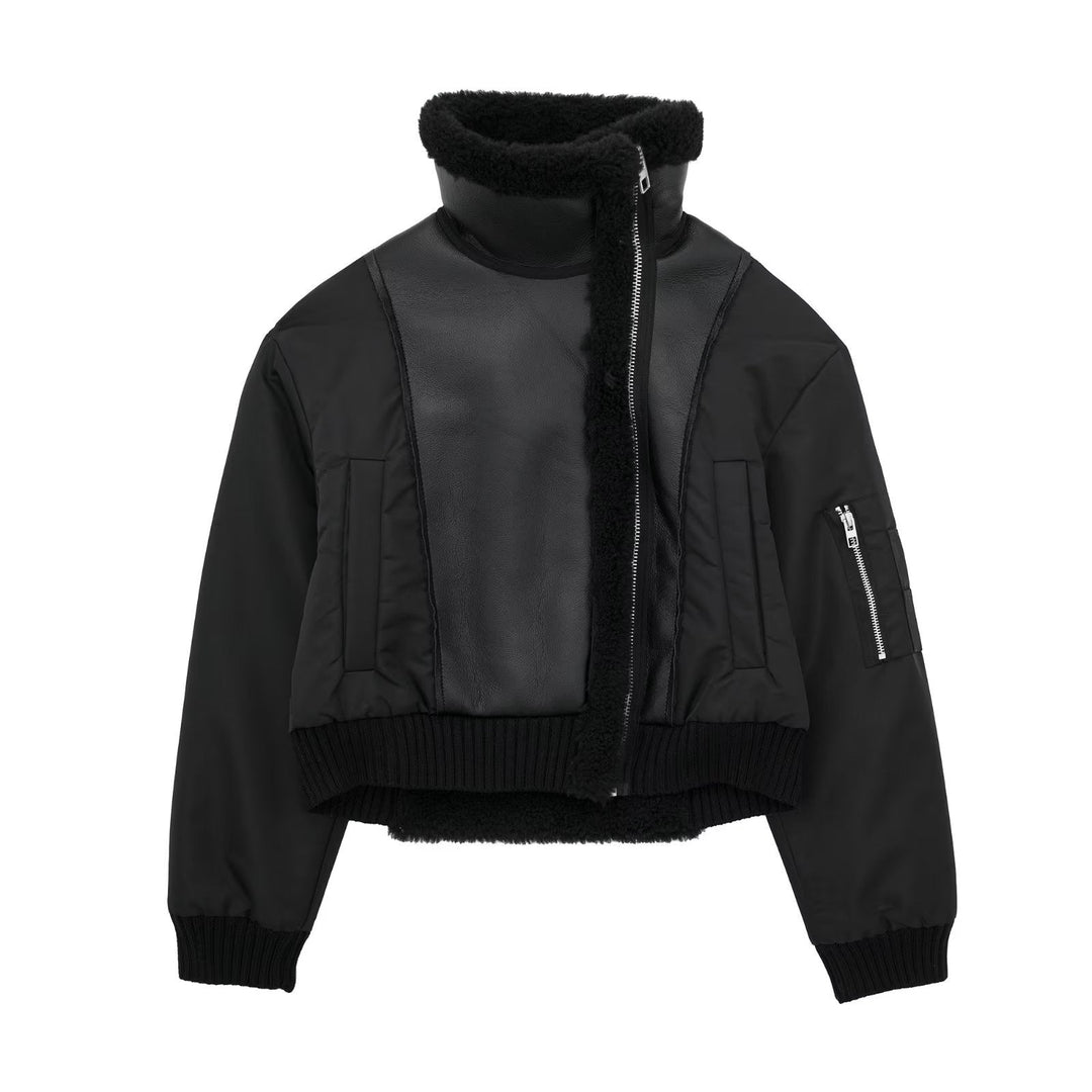 ROWYN – Shearling Vegan Bomber Jacket