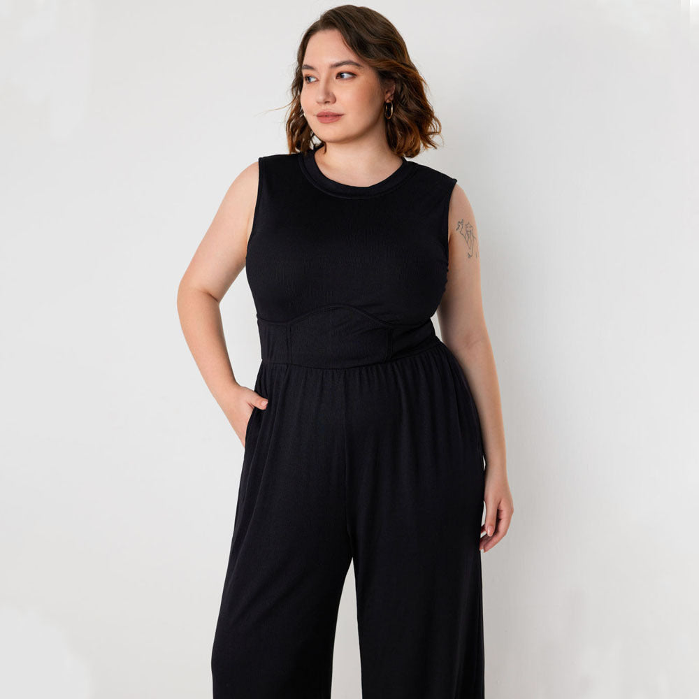 ZARIEL – Women's Wide-Leg Sleeveless Jumpsuit