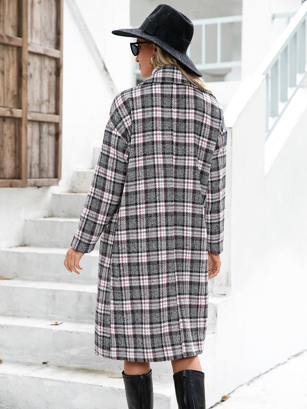 LIVY - Classic Plaid Longline Coat