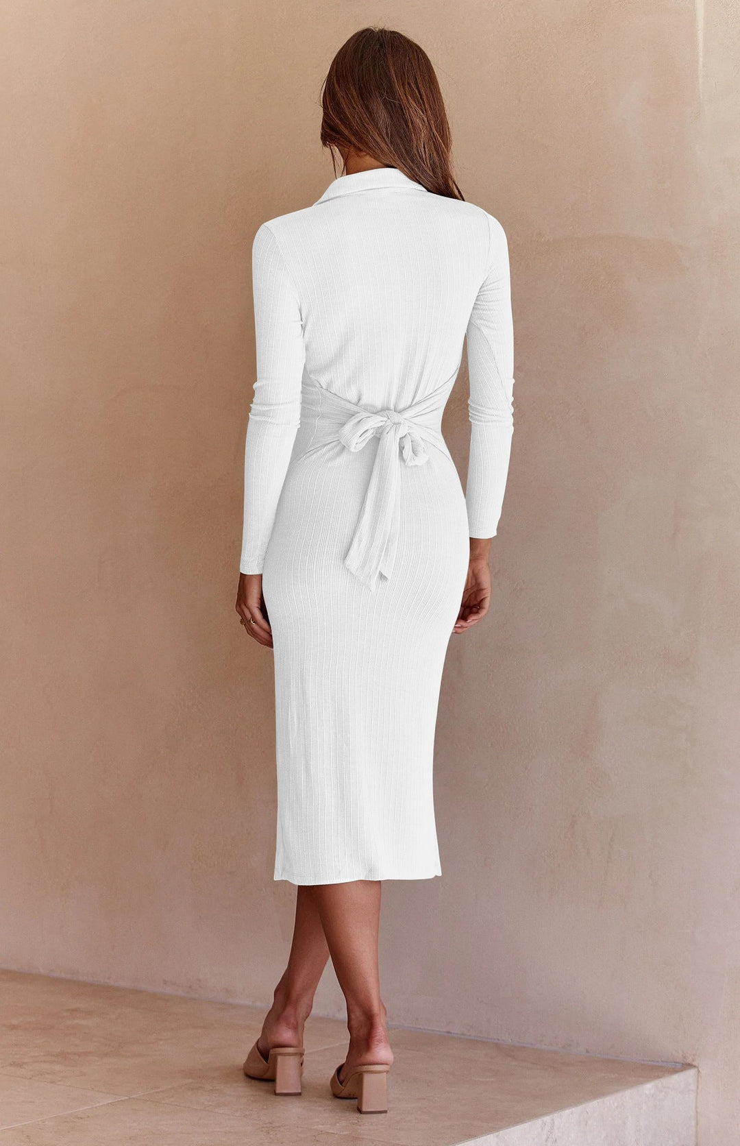 PARD – Ribbed Long-Sleeved Slim-Fit Dress
