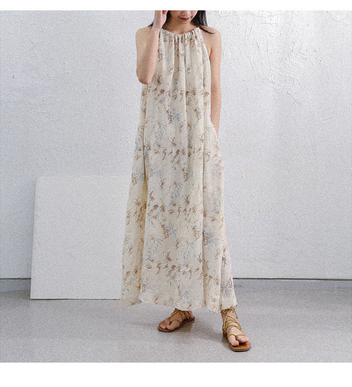 ANIMA – Linen Halterneck Midi Dress