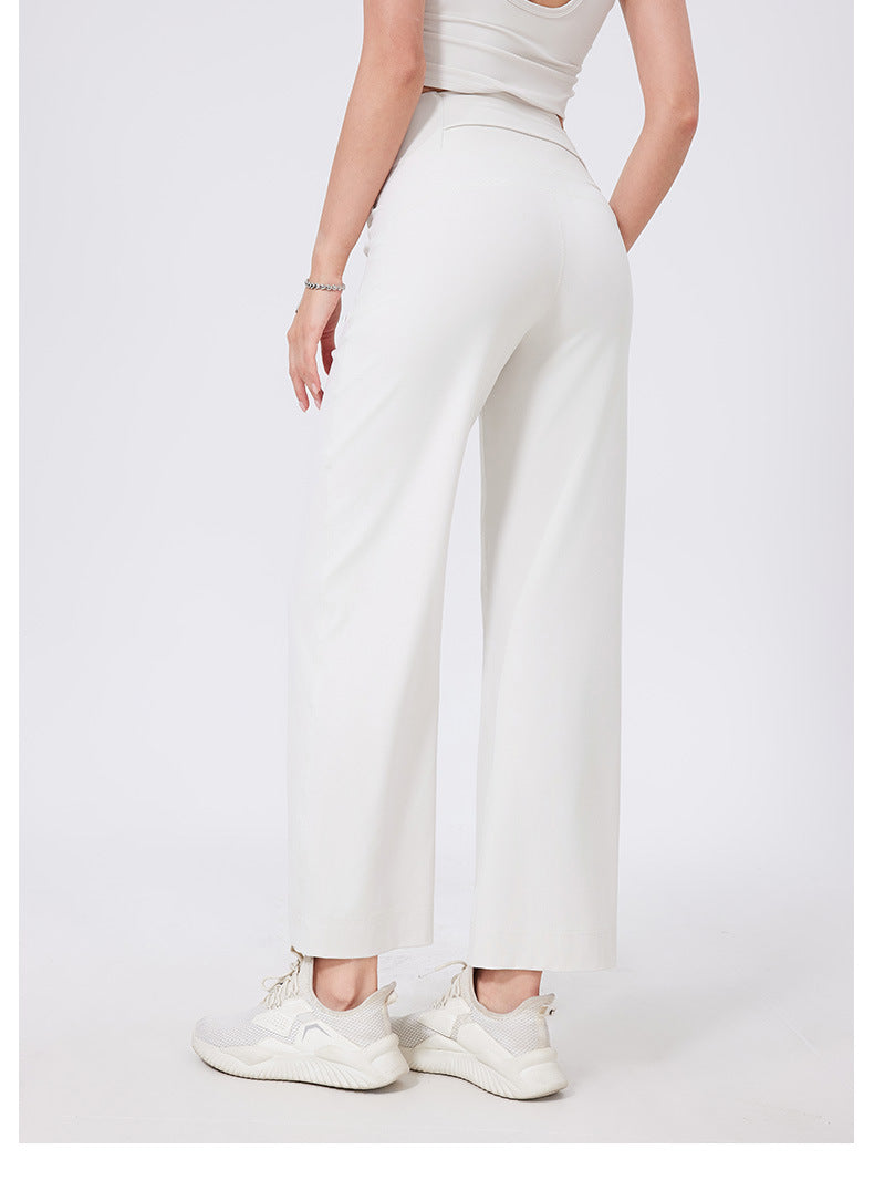 SDEL - High-Waist Wide-Leg Stretch Pants