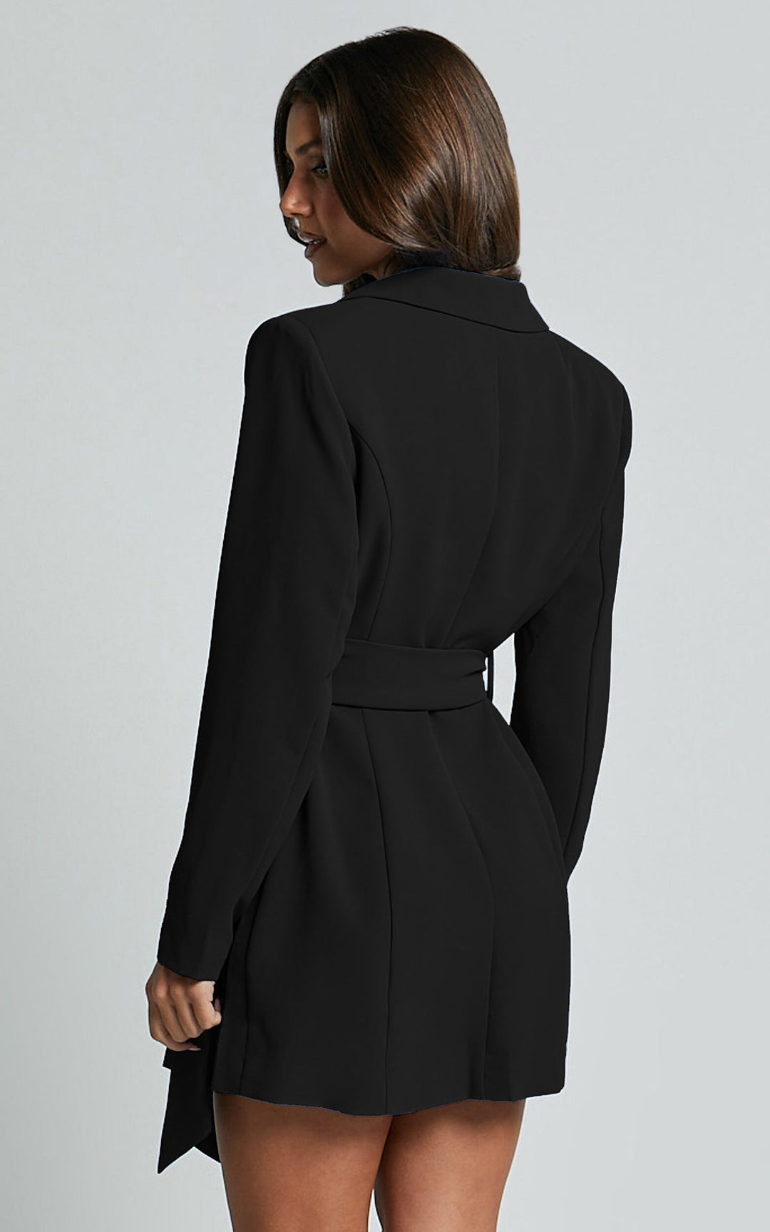 CAMILLE – Belted Blazer Dress in Blue