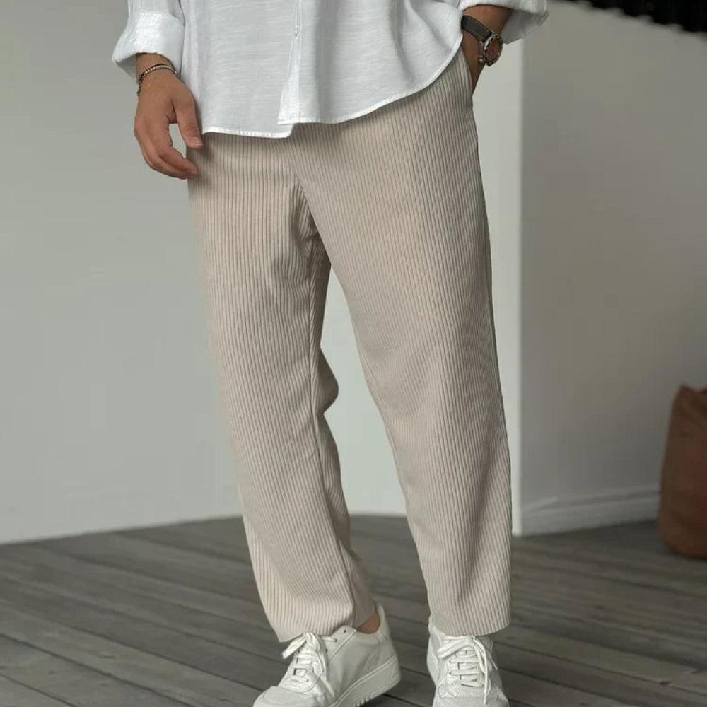 BARL - Men’s Textured Relaxed Fit Trousers