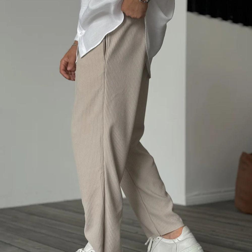 BARL - Men’s Textured Relaxed Fit Trousers