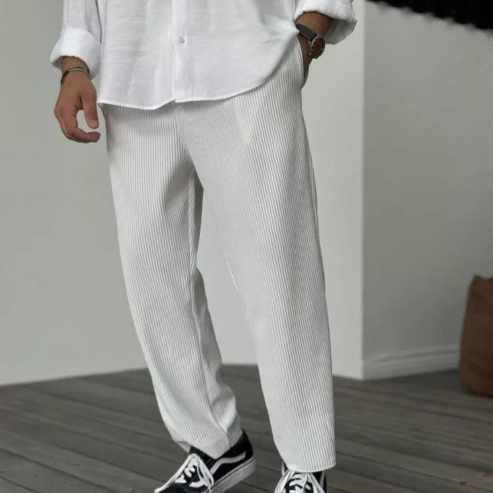 BARL - Men’s Textured Relaxed Fit Trousers