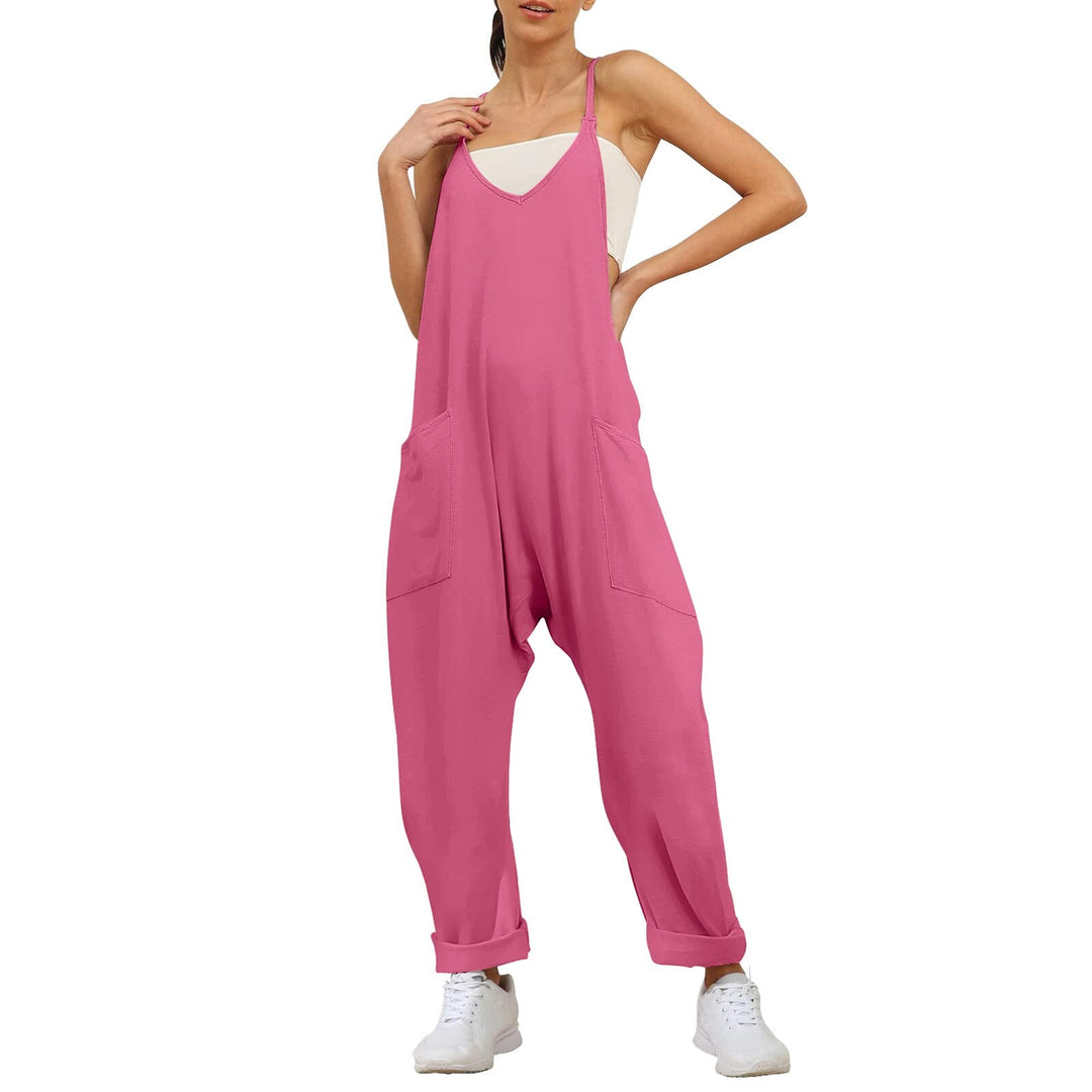 JUMPER - Women's Wide-Leg Stretch Jumpsuit with Pockets