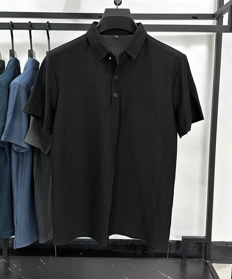 ARON – Textured Men's Polo-Shirt
