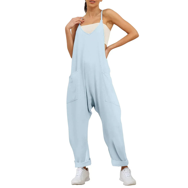 JUMPER - Women's Wide-Leg Stretch Jumpsuit with Pockets