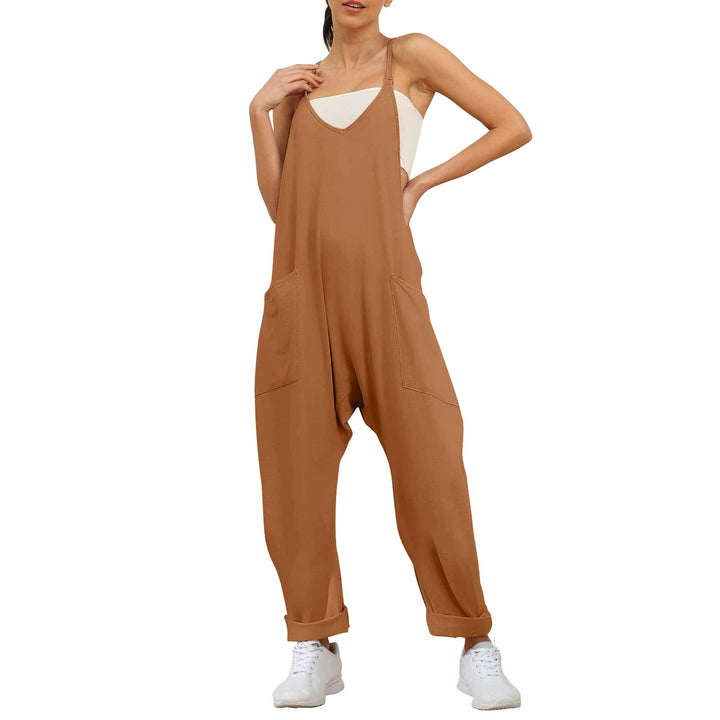JUMPER - Women's Wide-Leg Stretch Jumpsuit with Pockets