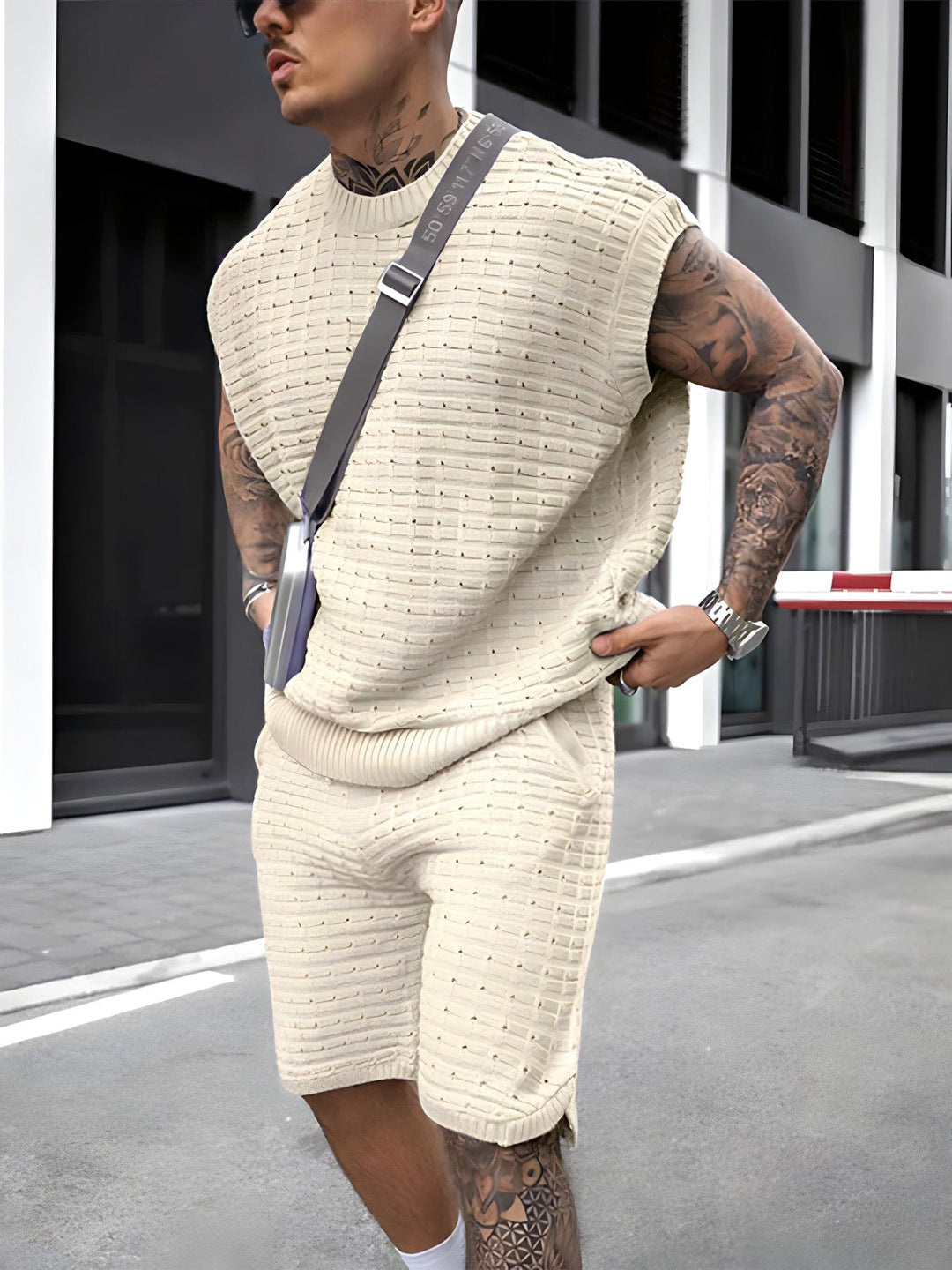 MAURO – Men's Sleeveless Knit Two-Piece Set