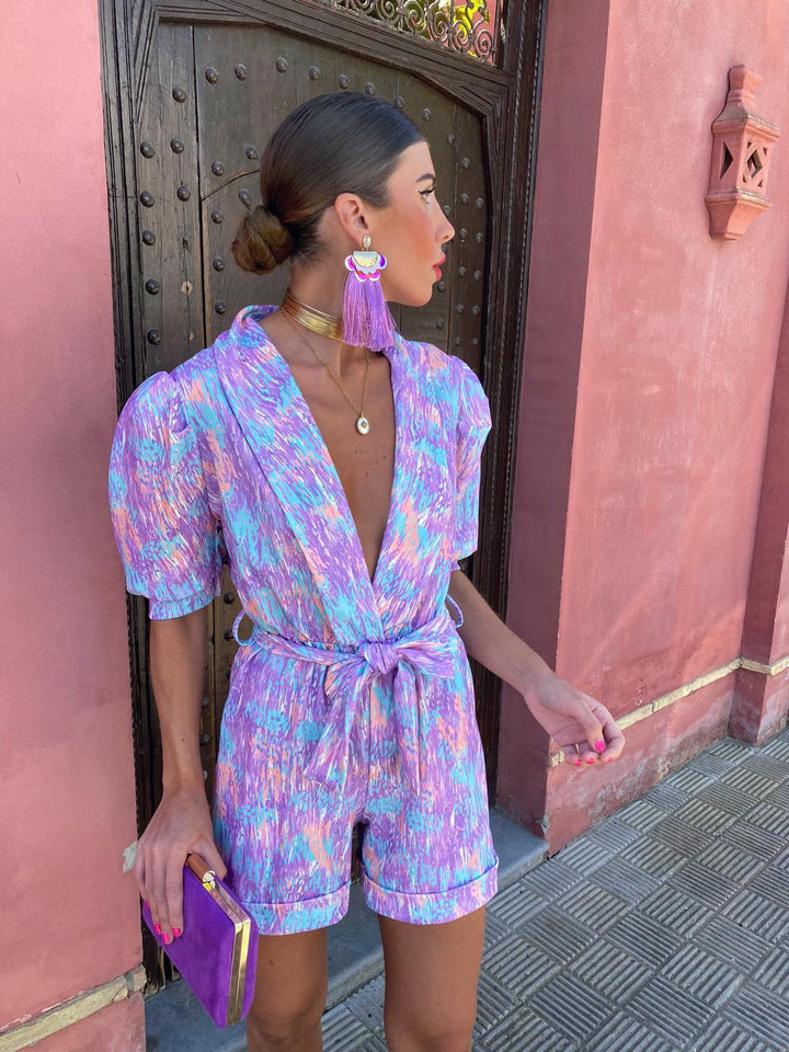 MEIKA – Summer V-Neck Belted Playsuit