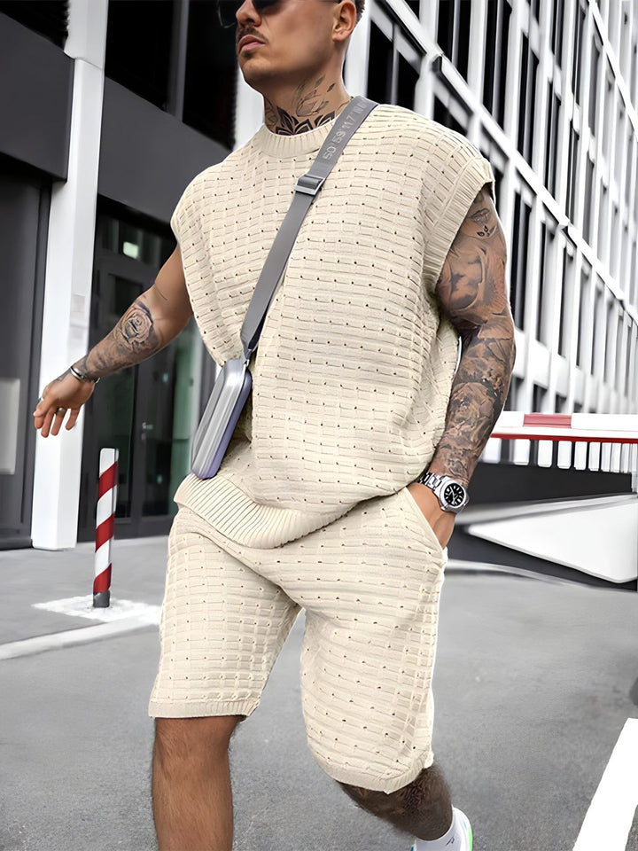 MAURO – Men's Sleeveless Knit Two-Piece Set