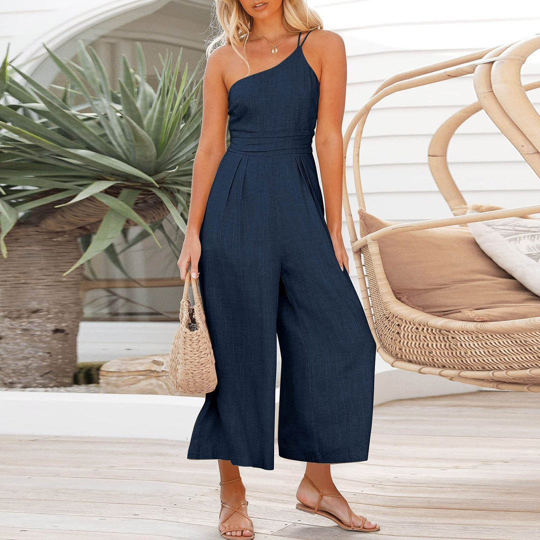LORDE - Women's Linen Wide-Leg Sling Jumpsuit