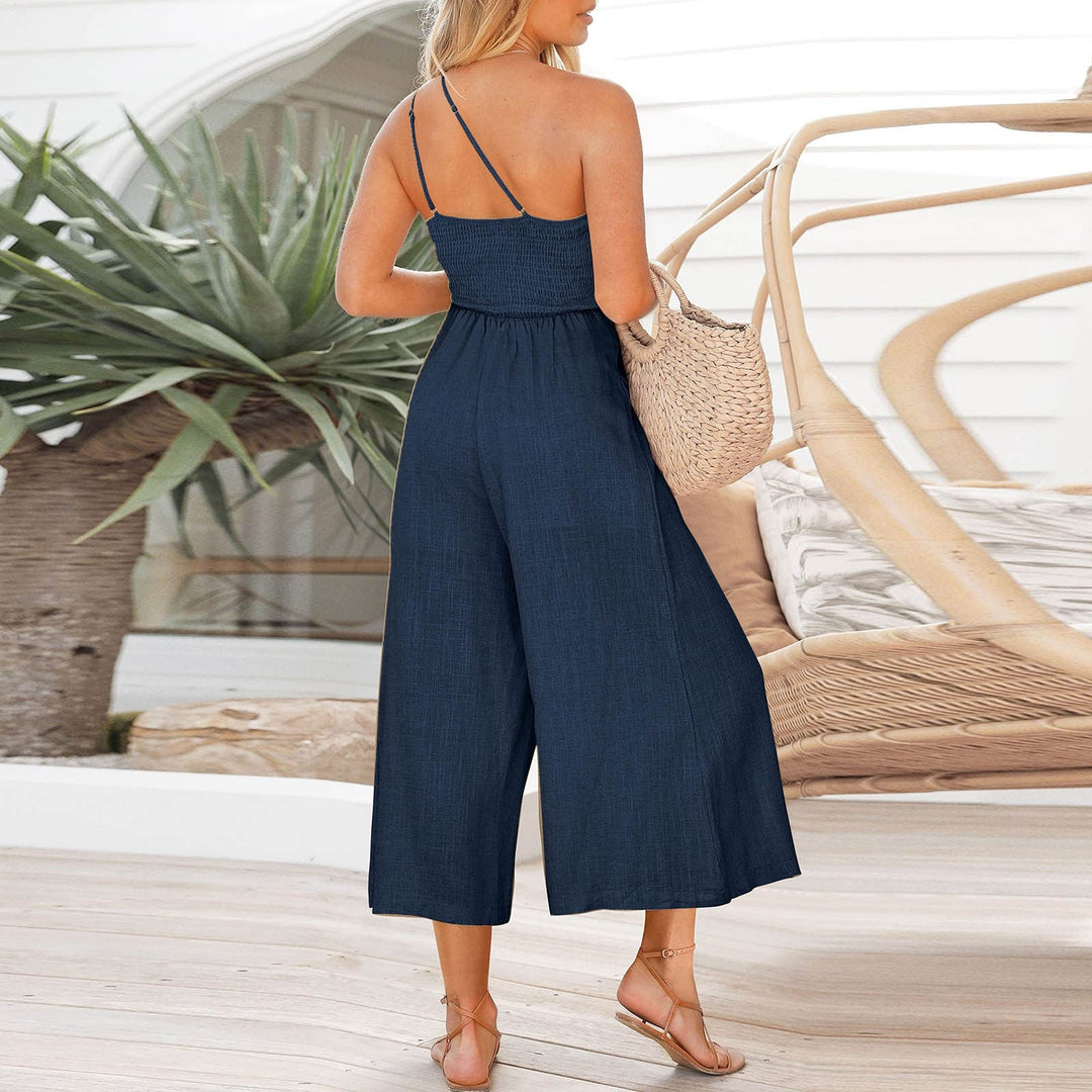 LORDE - Women's Linen Wide-Leg Sling Jumpsuit