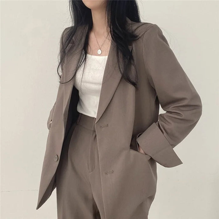 PLAIN – Women’s Blazer and Pants Two-Piece Set