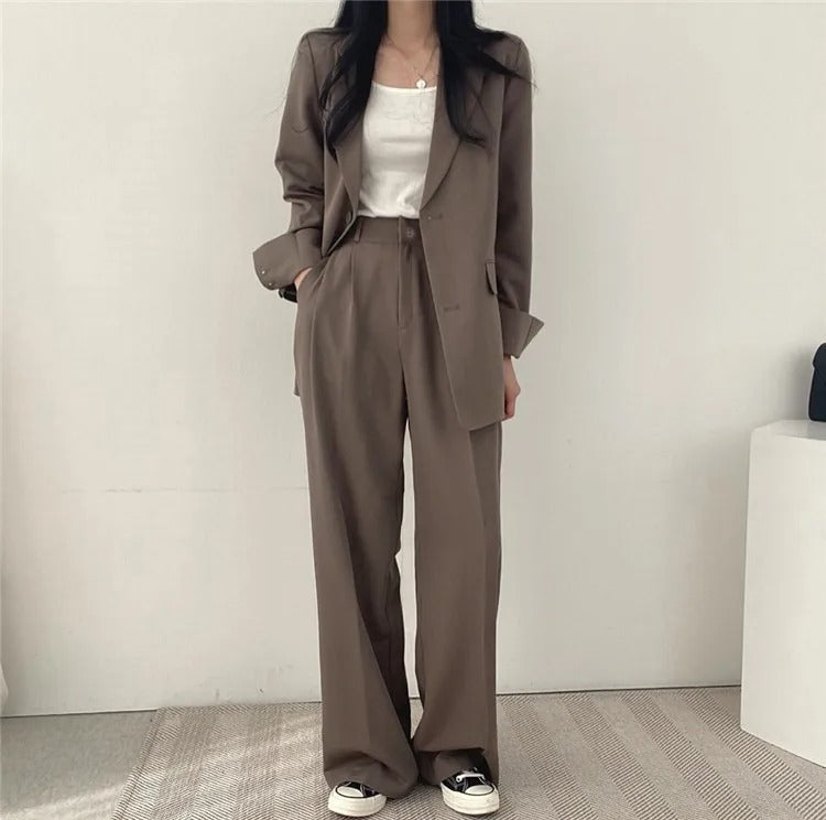 PLAIN – Women’s Blazer and Pants Two-Piece Set