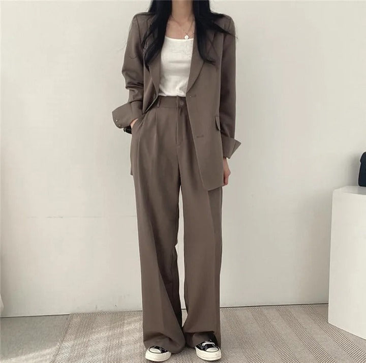 PLAIN – Women’s Blazer and Pants Two-Piece Set