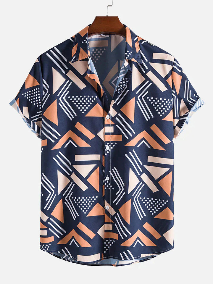 ARLO – Men’s Triangle Print Button-Up Shirt