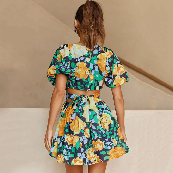 DEY - Floral V-Neck Wrap Dress