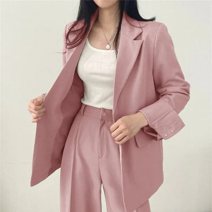 PLAIN – Women’s Blazer and Pants Two-Piece Set