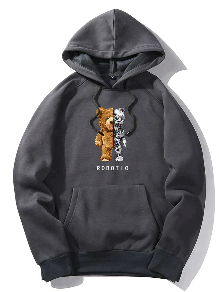 AXEL – Men’s Robot Bear Graphic Hoodie