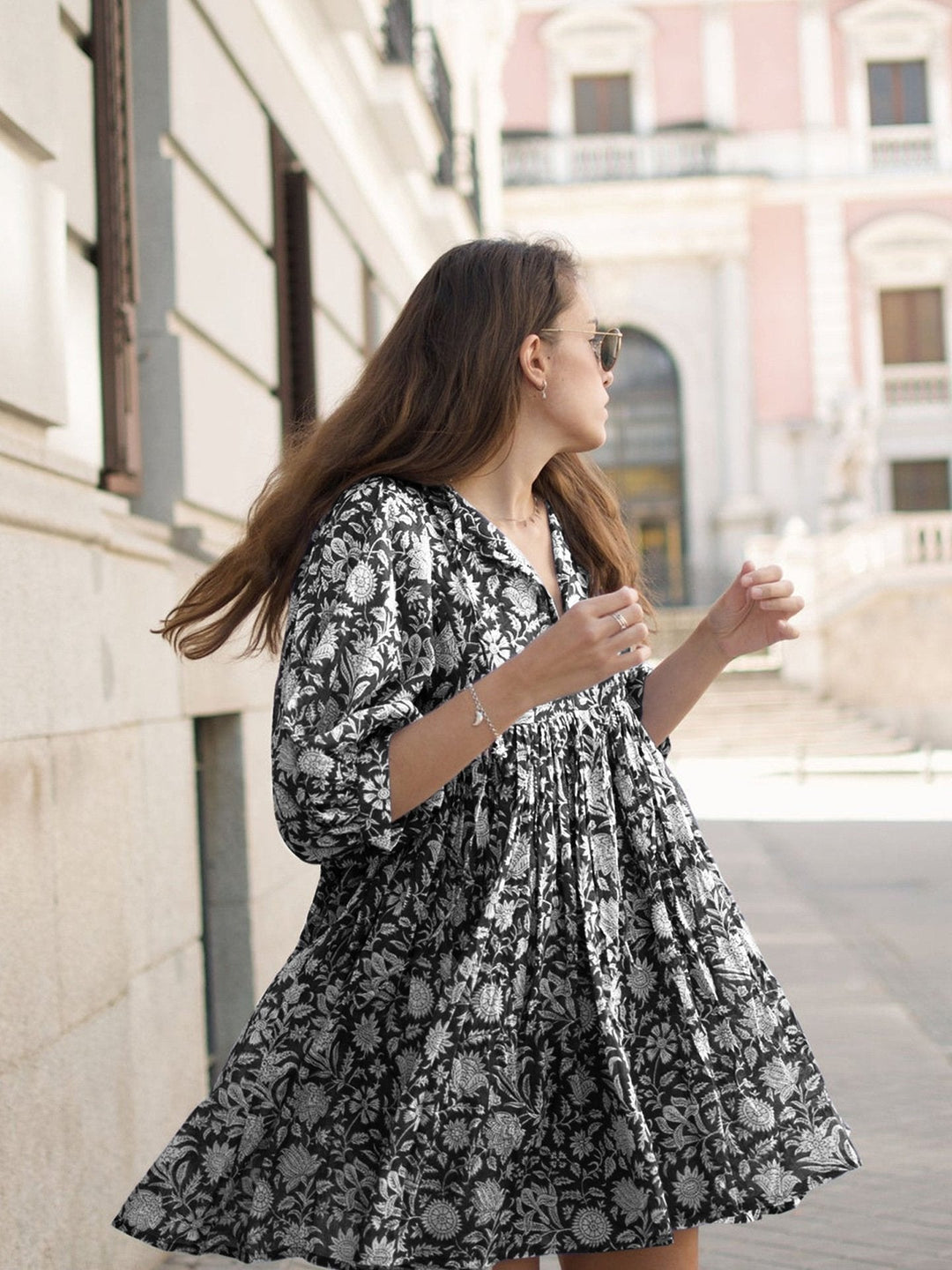 YUNE - Boho crochet-style mini dress
