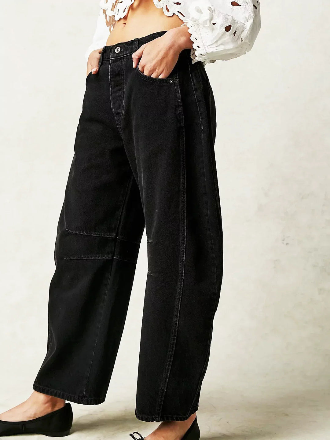 NAIMA – Women's Leopard Wide-Leg Jeans