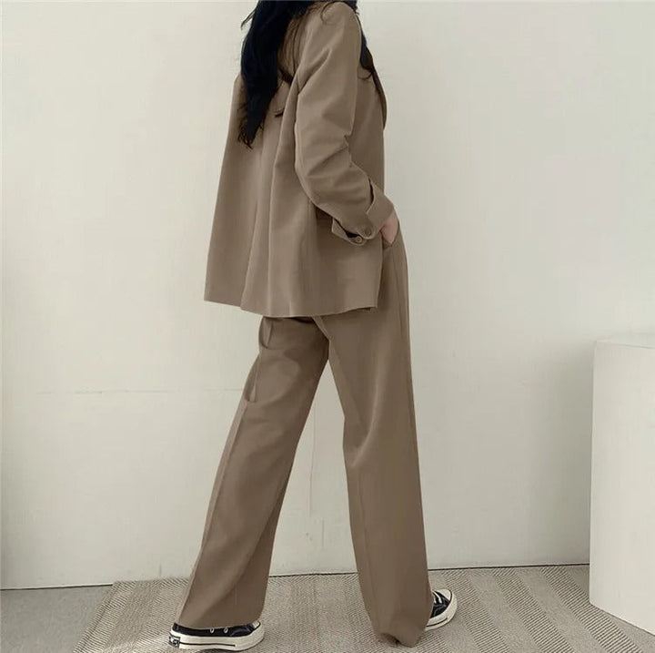 PLAIN – Women’s Blazer and Pants Two-Piece Set