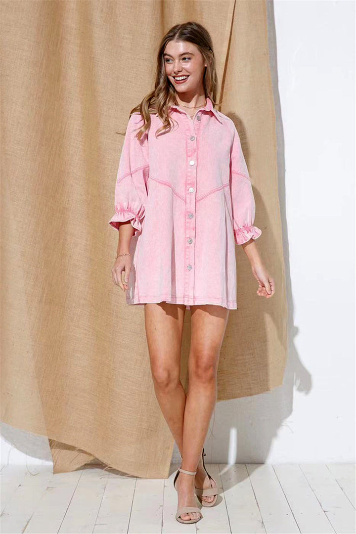 ISADOR – Button-Up Denim Dress