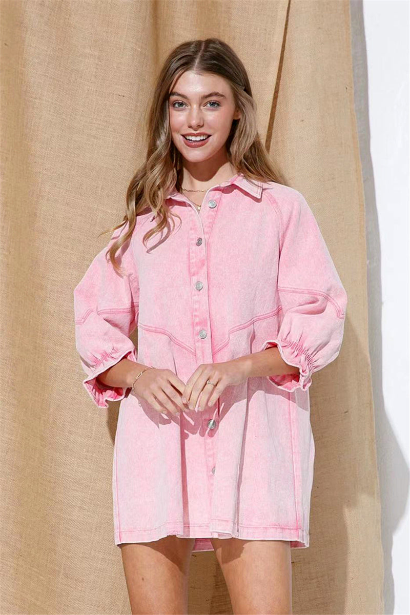 ISADOR – Button-Up Denim Dress