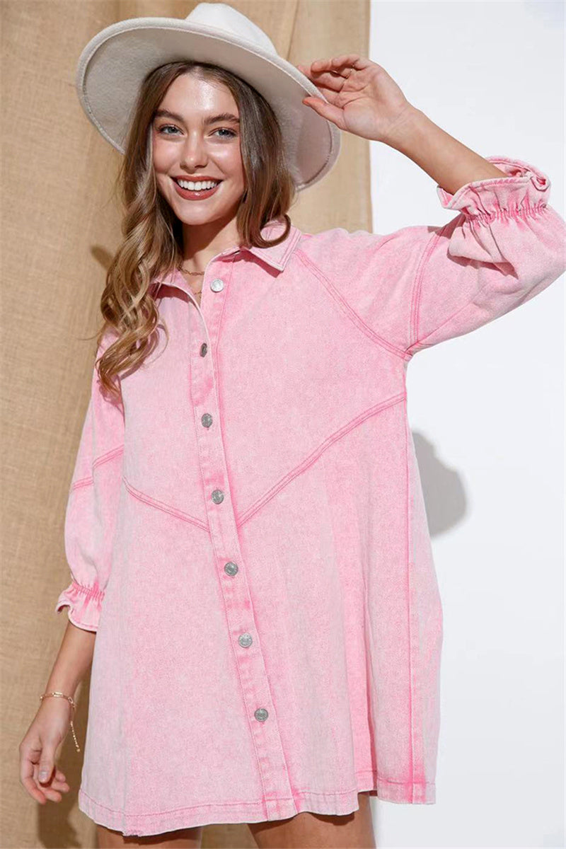 ISADOR – Button-Up Denim Dress