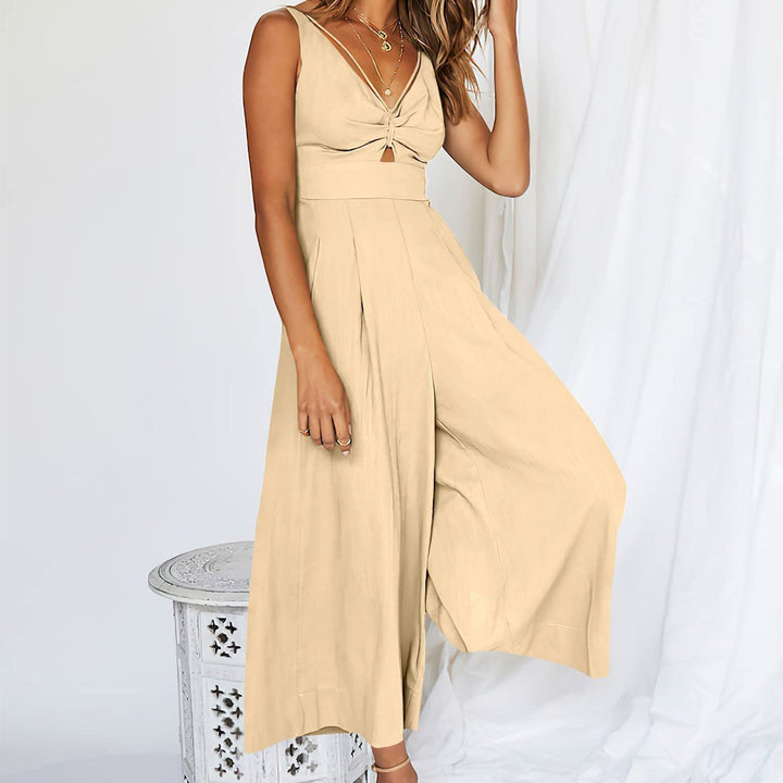 NOWELLE – Women’s Wide-Leg Cotton Linen Jumpsuit