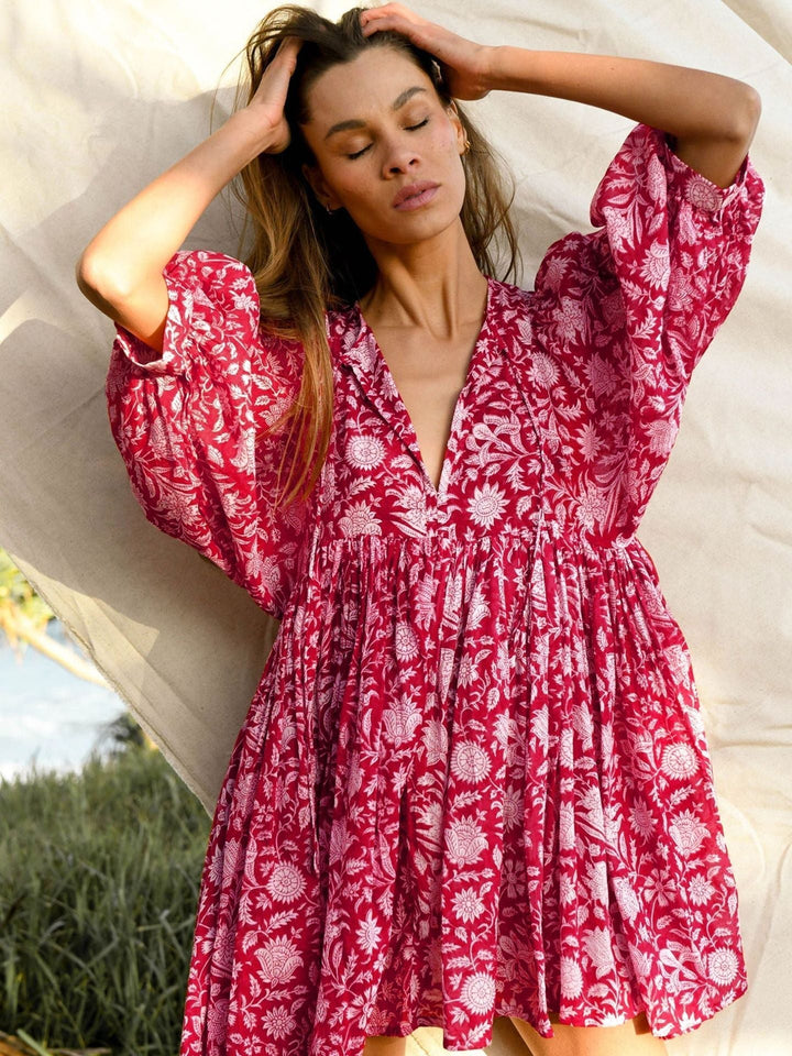 YUNE - Boho crochet-style mini dress
