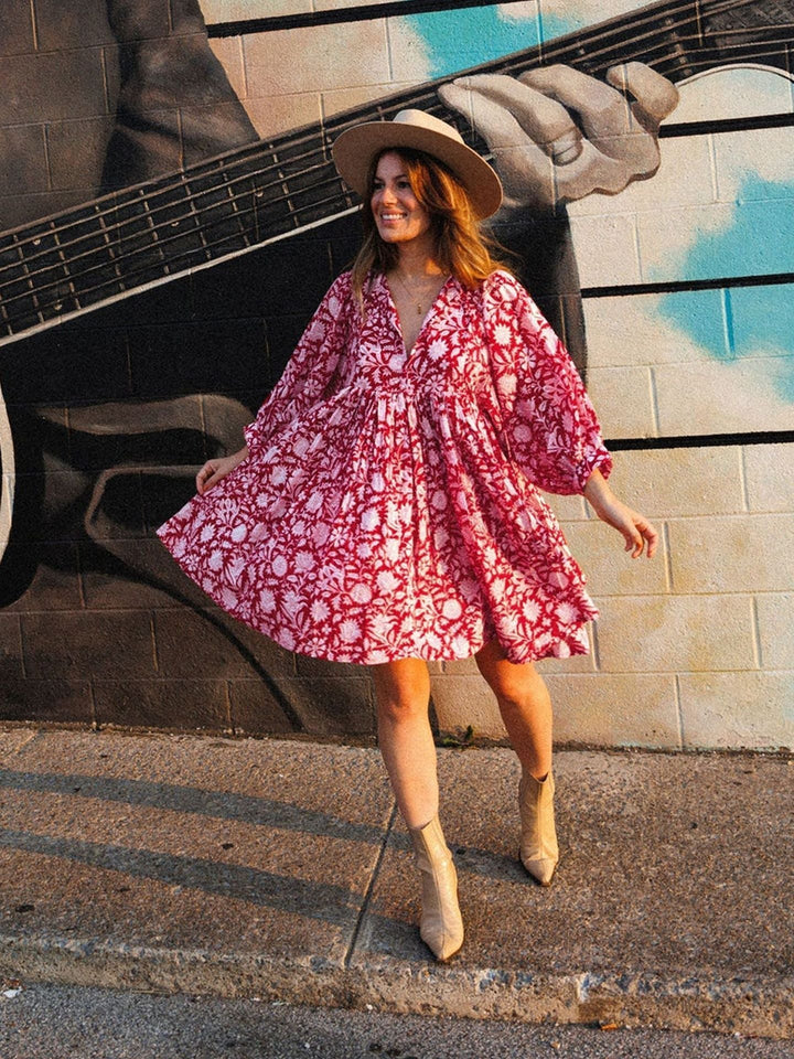 YUNE - Boho crochet-style mini dress