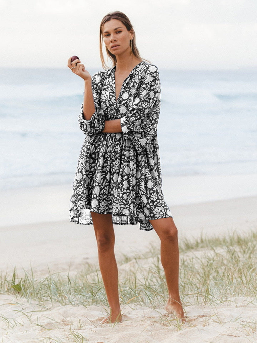 YUNE - Boho crochet-style mini dress