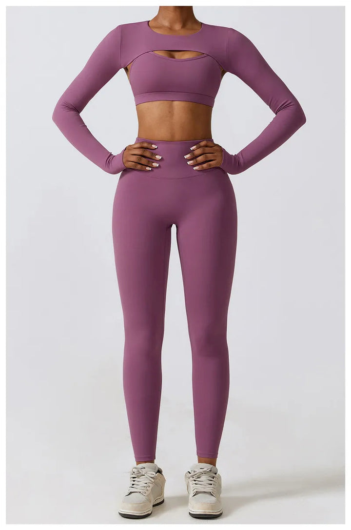 ACTIVE - 3-Piece Seamless Activewear Set for Women
