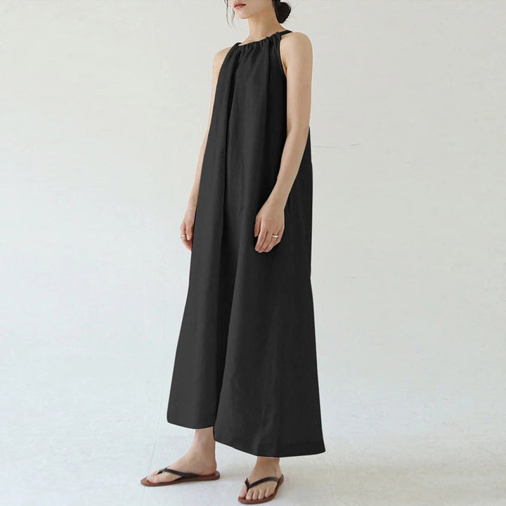 ANIMA – Linen Halterneck Midi Dress