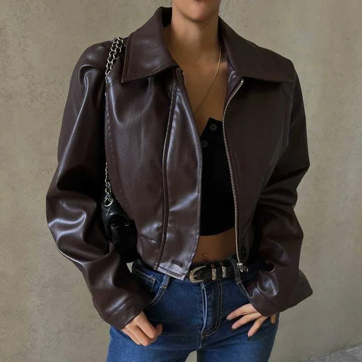 AKANE - Oversized Vegan Leather Jacket