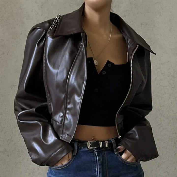 AKANE - Oversized Vegan Leather Jacket
