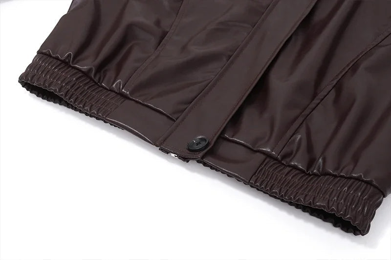 AKANE - Oversized Vegan Leather Jacket