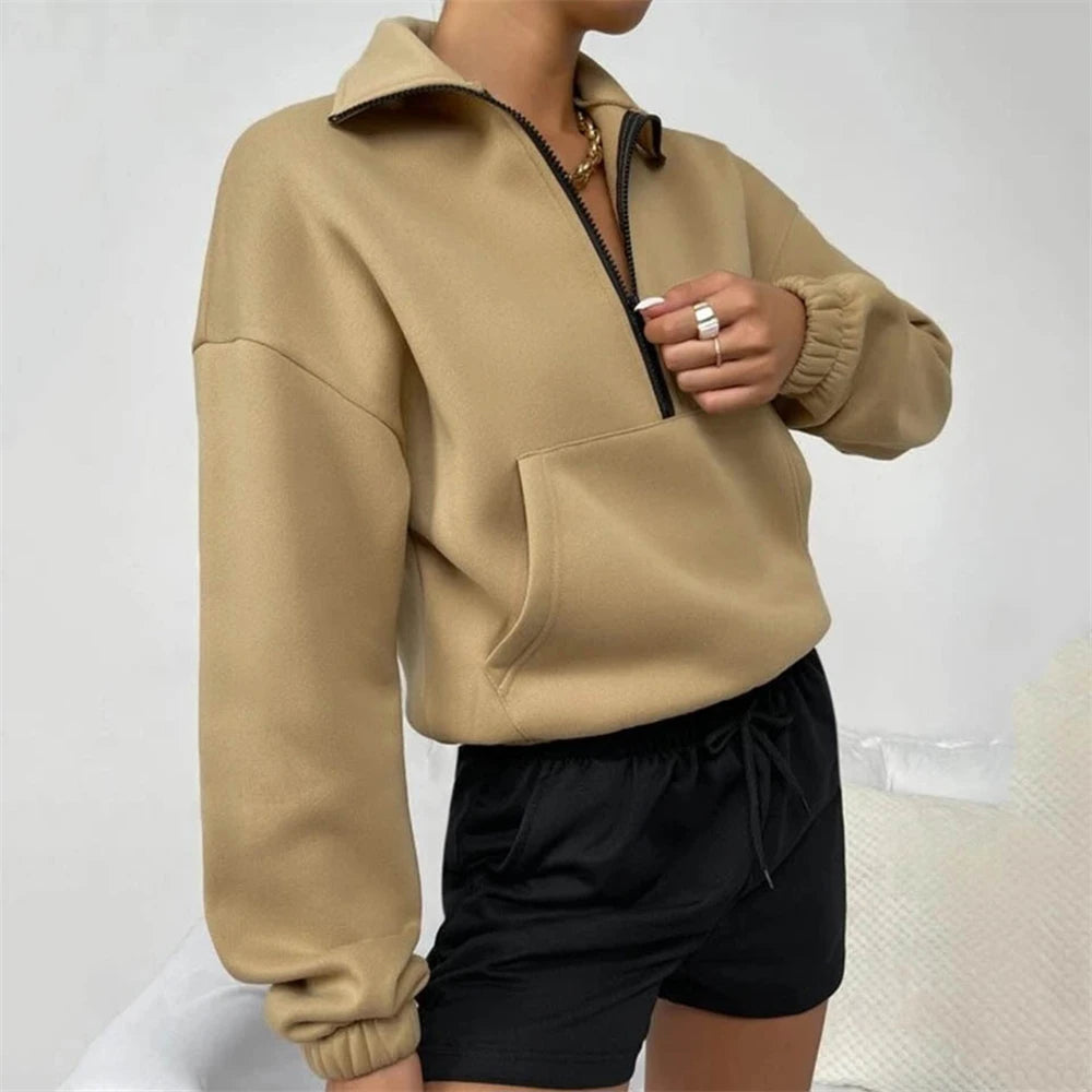 FEALINA - Women's Half-Zip Fleece Pullover