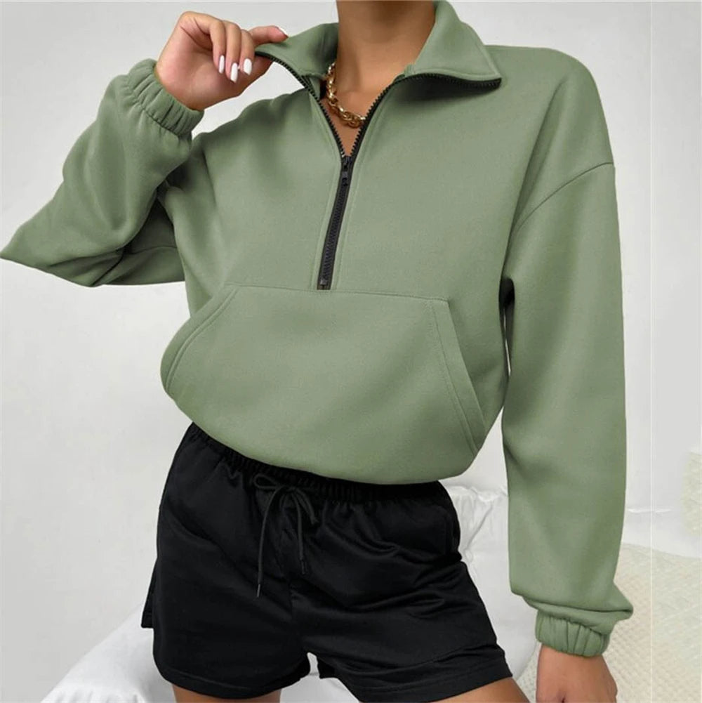 FEALINA - Women's Half-Zip Fleece Pullover
