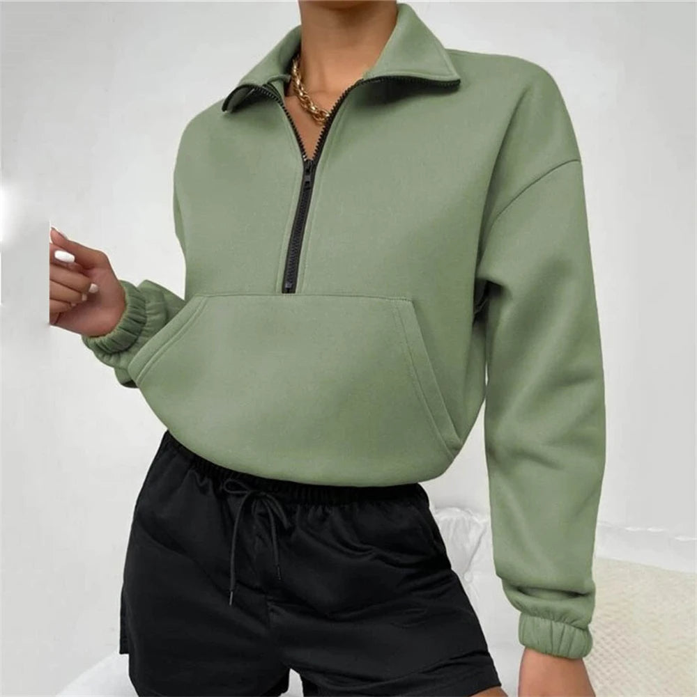 FEALINA - Women's Half-Zip Fleece Pullover