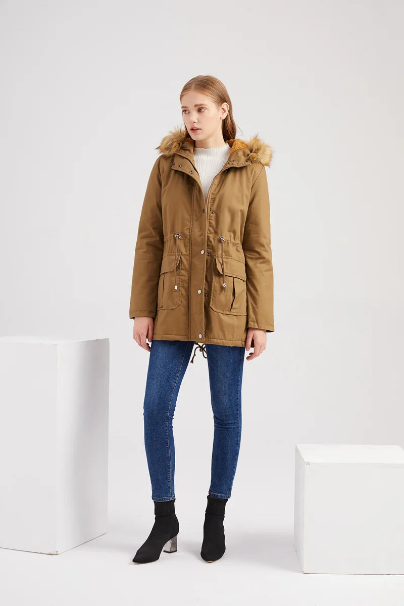 CELLIE -  Women's Faux Fur Hooded Winter Parka